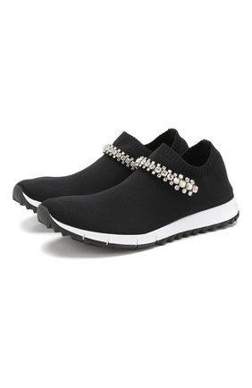 Женские текстильные кроссовки verona JIMMY CHOO черного цвета по цене 48000 руб., арт. VER0NA/CWK | Фото 1 Женские текстильные кроссовки verona JIMMY CHOO черного цвета, арт. VER0NA/CWK | Фото 1