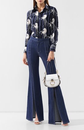 Женская сумка tess small CHLOÉ белого цвета по цене 126500 руб., арт. CHC19SS153A87 | Фото 2 Женская сумка tess small CHLOÉ белого цвета, арт. CHC19SS153A87 | Фото 2