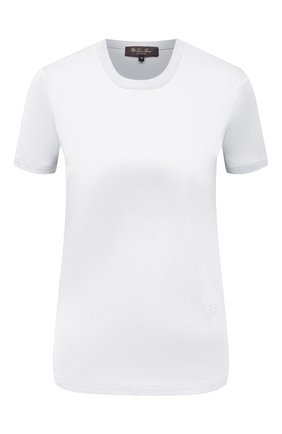 Женская хлопковая футболка LORO PIANA белого цвета по цене 34000 руб., арт. FAI5069 | Фото 1 Женская хлопковая футболка LORO PIANA белого цвета, арт. FAI5069 | Фото 1