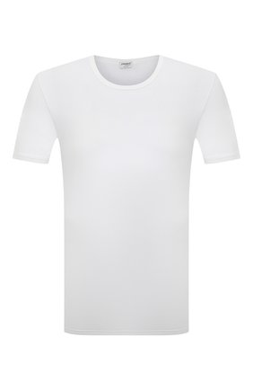 Мужская футболка из вискозы ZIMMERLI белого цвета, арт. 700-1339 | Фото 1 (Рукава: Короткие; Длина (для топов): Стандартные; Мужское Кросс-КТ: Футболка-белье; Материал внешний: Вискоза; Кросс-КТ: домашняя одежда; Статус проверки: Проверена категория)