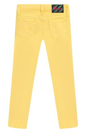 Детские однотонные джинсы POLO RALPH LAUREN желтого цвета, арт. 311735339 | Фото 2 (Материал внешний: Хлопок; Статус проверки: Проверено; Кросс-КТ: джинсы; Детали: Однотонный; Ростовка одежда: 18 мес | 86 см, 3 года | 98 см)