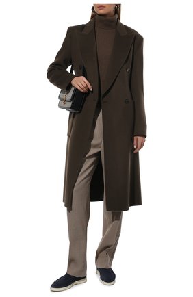 Женские замшевые лоферы summer walk LORO PIANA темно-синего цвета по цене 57650 руб., арт. FAI1392 | Фото 2 Женские замшевые лоферы summer walk LORO PIANA темно-синего цвета, арт. FAI1392 | Фото 2