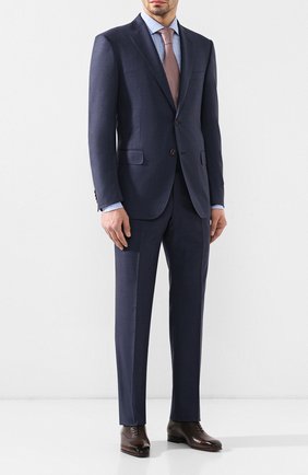 Мужская хлопковая сорочка с воротником кент TOM FORD голубого цвета по цене 39200 руб., арт. 5FT146/94S1AX | Фото 2 Мужская хлопковая сорочка с воротником кент TOM FORD голубого цвета, арт. 5FT146/94S1AX | Фото 2
