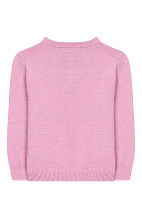 Детский хлопковый пуловер POLO RALPH LAUREN розового цвета, арт. 321702188 | Фото 2 (Материал внешний: Хлопок; Рукава: Длинные; Статус проверки: Проверено, Проверена категория; Принт: Без принта; Мальчики Кросс-КТ: Пуловер-одежда)