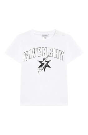 Детский хлопковая футболка GIVENCHY белого цвета по цене 0 руб., арт. H05072/2A-3A | Фото 1 Детский хлопковая футболка GIVENCHY белого цвета, арт. H05072/2A-3A | Фото 1 (Рукава: Короткие; Материал внешний: Хлопок; Статус проверки: Проверено, Проверена категория)