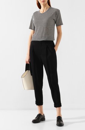 Женская футболка из смеси хлопка и льна ISABEL MARANT ETOILE черно-белого цвета по цене 12300 руб., арт. TS0334-00M006E/ANDREIA | Фото 2 Женская футболка из смеси хлопка и льна ISABEL MARANT ETOILE черно-белого цвета, арт. TS0334-00M006E/ANDREIA | Фото 2