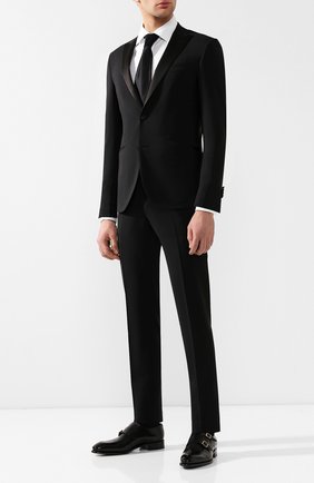 Мужской шерстяной костюм CORNELIANI черного цвета по цене 183000 руб., арт. 837084-9114135/82G1 | Фото 1 Мужской шерстяной костюм CORNELIANI черного цвета, арт. 837084-9114135/82G1 | Фото 1
