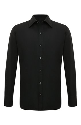 Мужская хлопковая сорочка TOM FORD черного цвета по цене 57250 руб., арт. 5FT195/94S1JE | Фото 1 Мужская хлопковая сорочка TOM FORD черного цвета, арт. 5FT195/94S1JE | Фото 1 (Длина (для топов): Стандартные; Рукава: Длинные; Материал внешний: Хлопок; Статус проверки: Проверено, Проверена категория; Случай: Формальный; Воротник: Кент; Манжеты: На пуговицах; Принт: Однотонные; Региональные ограничения белый список (Axapta Mercury): RU)