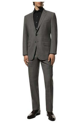 Мужская хлопковая сорочка TOM FORD черного цвета по цене 57250 руб., арт. 5FT195/94S1JE | Фото 2 Мужская хлопковая сорочка TOM FORD черного цвета, арт. 5FT195/94S1JE | Фото 2 (Длина (для топов): Стандартные; Рукава: Длинные; Материал внешний: Хлопок; Статус проверки: Проверено, Проверена категория; Случай: Формальный; Воротник: Кент; Манжеты: На пуговицах; Принт: Однотонные; Региональные ограничения белый список (Axapta Mercury): RU)