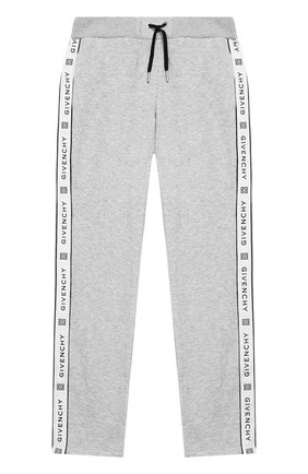 Детские хлопковые брюки GIVENCHY серого цвета по цене 16950 руб., арт. H14045/6A-12A | Фото 1 Детские хлопковые брюки GIVENCHY серого цвета, арт. H14045/6A-12A | Фото 1