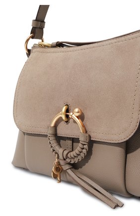 Женская сумка joan small SEE BY CHLOÉ серого цвета по цене 28300 руб., арт. CHS17US910330 | Фото 3 Женская сумка joan small SEE BY CHLOÉ серого цвета, арт. CHS17US910330 | Фото 3