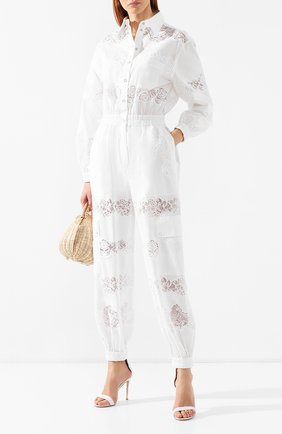 Женский хлопковый комбинезон DOLCE & GABBANA белого цвета по цене 242000 руб., арт. F6C3LT/FU5L5 | Фото 2 Женский хлопковый комбинезон DOLCE & GABBANA белого цвета, арт. F6C3LT/FU5L5 | Фото 2