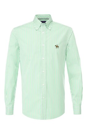 Мужская хлопковая сорочка с воротником button down RALPH LAUREN зеленого цвета по цене 48550 руб., арт. 790730896 | Фото 1 Мужская хлопковая сорочка с воротником button down RALPH LAUREN зеленого цвета, арт. 790730896 | Фото 1 (Рукава: Длинные; Длина (для топов): Стандартные; Статус проверки: Проверено, Проверена категория; Материал внешний: Хлопок; Принт: Полоска; Случай: Повседневный; Мужское Кросс-КТ: Сорочка-одежда; Манжеты: На пуговицах; Воротник: Button down)