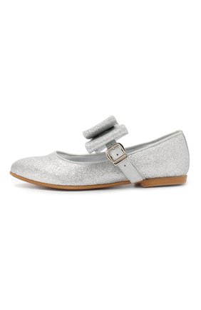 Детские туфли на ремешке MONNALISA серебряного цвета, арт. 873004 | Фото 2 (Статус проверки: Проверена категория)