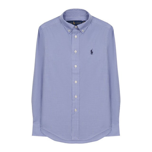 Хлопковая рубашка с воротником button down Ralph Lauren 7728286