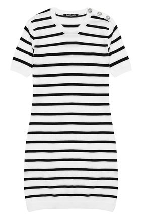 Детское хлопковое платье BALMAIN белого цвета по цене 39250 руб., арт. 6K1081/KC630/4-10 | Фото 1 Детское хлопковое платье BALMAIN белого цвета, арт. 6K1081/KC630/4-10 | Фото 1 (Материал внешний: Хлопок; Рукава: Короткие; Статус проверки: Проверена категория, Проверено; Девочки Кросс-КТ: Платье-одежда; Случай: Повседневный; Ростовка одежда: 10 - 11 лет | 140 - 146см, 6 лет | 116 см, 8 лет | 128 см)