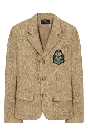 Детский жакет из шелка и льна POLO RALPH LAUREN бежевого цвета по цене 76650 руб., арт. 313736032 | Фото 1 Детский жакет из шелка и льна POLO RALPH LAUREN бежевого цвета, арт. 313736032 | Фото 1 (Материал внешний: Лен, Шелк; Рукава: Длинные; Статус проверки: Проверено, Проверена категория; Девочки Кросс-КТ: Жакет-одежда; Ростовка одежда: 10 - 11 лет | 140 - 146см, 13 - 15 лет | 158 см, 9 лет | 134 см)