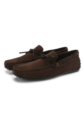 Мужские замшевые мокасины TOD’S темно-коричневого цвета по цене 29950 руб., арт. XXM0LR00051RE0 | Фото 1 Мужские замшевые мокасины TOD’S темно-коричневого цвета, арт. XXM0LR00051RE0 | Фото 1