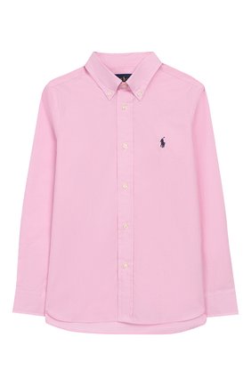 Хлопковая рубашка с воротником button down | Фото №1 Хлопковая рубашка с воротником button down | Фото №1