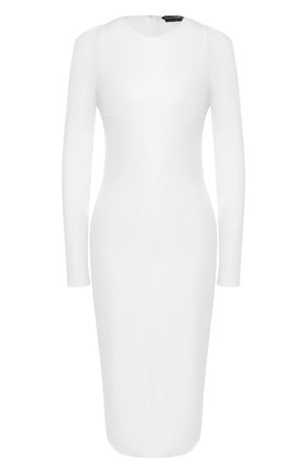 Женское платье из вискозы TOM FORD белого цвета по цене 135500 руб., арт. ABJ191-FAX465 | Фото 1 Женское платье из вискозы TOM FORD белого цвета, арт. ABJ191-FAX465 | Фото 1