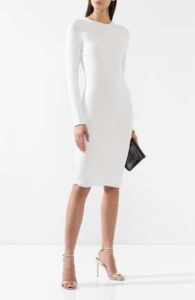 Женское платье из вискозы TOM FORD белого цвета по цене 135500 руб., арт. ABJ191-FAX465 | Фото 2 Женское платье из вискозы TOM FORD белого цвета, арт. ABJ191-FAX465 | Фото 2