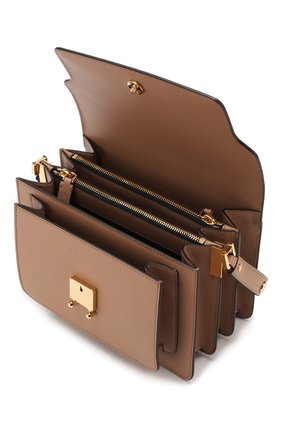 Женская сумка trunk MARNI светло-коричневого цвета по цене 136500 руб., арт. SBMPN09N01/LV520 | Фото 4 Женская сумка trunk MARNI светло-коричневого цвета, арт. SBMPN09N01/LV520 | Фото 4