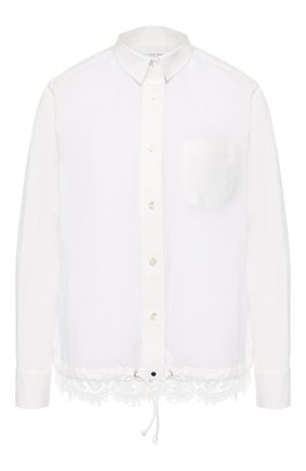 Женская рубашка в полоску SACAI белого цвета по цене 39900 руб., арт. SCW-008 | Фото 1 Женская рубашка в полоску SACAI белого цвета, арт. SCW-008 | Фото 1
