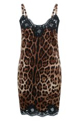 Женская шелковая сорочка DOLCE & GABBANA леопардового цвета, арт. 06A00T/FSAXY | Фото 1 (Материал внешний: Шелк; Региональные ограничения белый список (Axapta Mercury): RU; Статус проверки: Проверено, Проверена категория)