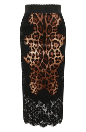 Женская юбка с принтом DOLCE & GABBANA коричневого цвета по цене 99500 руб., арт. F4BHCT/FSAXY | Фото 1 Женская юбка с принтом DOLCE & GABBANA коричневого цвета, арт. F4BHCT/FSAXY | Фото 1