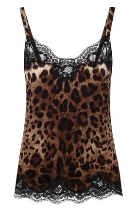 Женская шелковый топ DOLCE & GABBANA коричневого цвета по цене 59950 руб., арт. 07A00T/FSAXY | Фото 1 Женская шелковый топ DOLCE & GABBANA коричневого цвета, арт. 07A00T/FSAXY | Фото 1