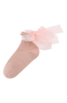 Детские хлопковые носки TWINSET розового цвета, арт. GJ4QR0 | Фото 1 (Материал: Хлопок, Текстиль; Статус проверки: Проверено, Проверена категория; Кросс-КТ: Носки)