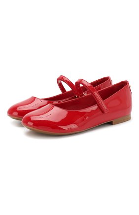 Детские балетки из лаковой кожи DOLCE & GABBANA красного цвета, арт. D10699/A1328/29-36 | Фото 1 (Материал внутренний: Натуральная кожа; Статус проверки: Проверена категория; Материал внешний: Кожа; Девочки-школьная форма: Классическая обувь; Региональные ограничения белый список (Axapta Mercury): RU)