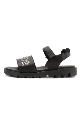 Детские кожаные сандалии DSQUARED2 черного цвета по цене 26250 руб., арт. 59766/28-35 | Фото 2 Детские кожаные сандалии DSQUARED2 черного цвета, арт. 59766/28-35 | Фото 2 (Статус проверки: Проверена категория; Материал внешний: Кожа; Материал внутренний: Натуральная кожа)