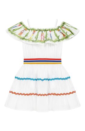 Детское хлопковое платье на бретельках STELLA JEAN KIDS белого цвета по цене 18950 руб., арт. J/JF/AB26/0243/4A-6A | Фото 1 Детское хлопковое платье на бретельках STELLA JEAN KIDS белого цвета, арт. J/JF/AB26/0243/4A-6A | Фото 1 (Материал внешний: Хлопок; Рукава: Короткие; Случай: Повседневный; Принт: С принтом; Статус проверки: Проверена категория; Девочки Кросс-КТ: Платье-одежда)