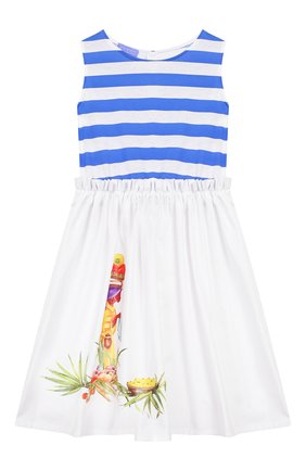 Детское хлопковое мини-платье STELLA JEAN KIDS белого цвета по цене 18500 руб., арт. J/JF/AB40/0317/8A-14A | Фото 1 Детское хлопковое мини-платье STELLA JEAN KIDS белого цвета, арт. J/JF/AB40/0317/8A-14A | Фото 1 (Материал внешний: Хлопок; Рукава: Без рукавов, Короткие; Случай: Повседневный; Девочки Кросс-КТ: Платье-одежда; Принт: С принтом; Статус проверки: Проверена категория)