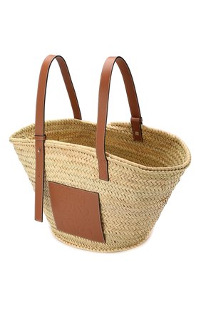 Женская сумка basket large LOEWE бежевого цвета по цене 29450 руб., арт. 327.02.S81 | Фото 4 Женская сумка basket large LOEWE бежевого цвета, арт. 327.02.S81 | Фото 4