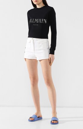 Женские голубые резиновые шлепанцы valentino garavani rockstud Valentino, арт. RW2S0076/PVS купить в ЦУМ | Фото №2 Резиновые шлепанцы Valentino Garavani Rockstud Valentino голубые | Фото №2