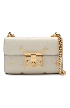 Женская сумка padlock bee star small GUCCI кремовая цвета, арт. 432182/DJ2LG купить в ЦУМ | Фото №5 Сумка Padlock Bee Star small Gucci кремовая цвета | Фото №5