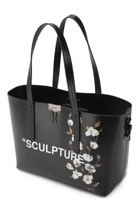 Женская сумка-тоут sculpture OFF-WHITE черная цвета, арт. 0WNA025R197790851001 купить в ЦУМ | Фото №4 Сумка-тоут Sculpture Off-White черная цвета | Фото №4