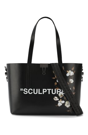 Женская сумка-тоут sculpture OFF-WHITE черная цвета, арт. 0WNA025R197790851001 купить в ЦУМ | Фото №6 Сумка-тоут Sculpture Off-White черная цвета | Фото №6