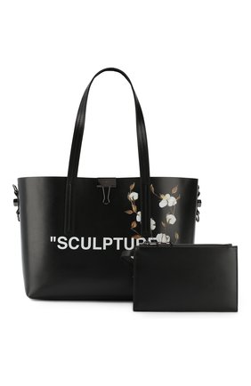 Женская сумка-тоут sculpture OFF-WHITE черная цвета, арт. 0WNA025R197790851001 купить в ЦУМ | Фото №7 Сумка-тоут Sculpture Off-White черная цвета | Фото №7