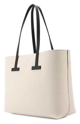 Женская сумка t tote small TOM FORD кремовая цвета, арт. LM955T-F33 купить в ЦУМ | Фото №3 Сумка T Tote small Tom Ford кремовая цвета | Фото №3