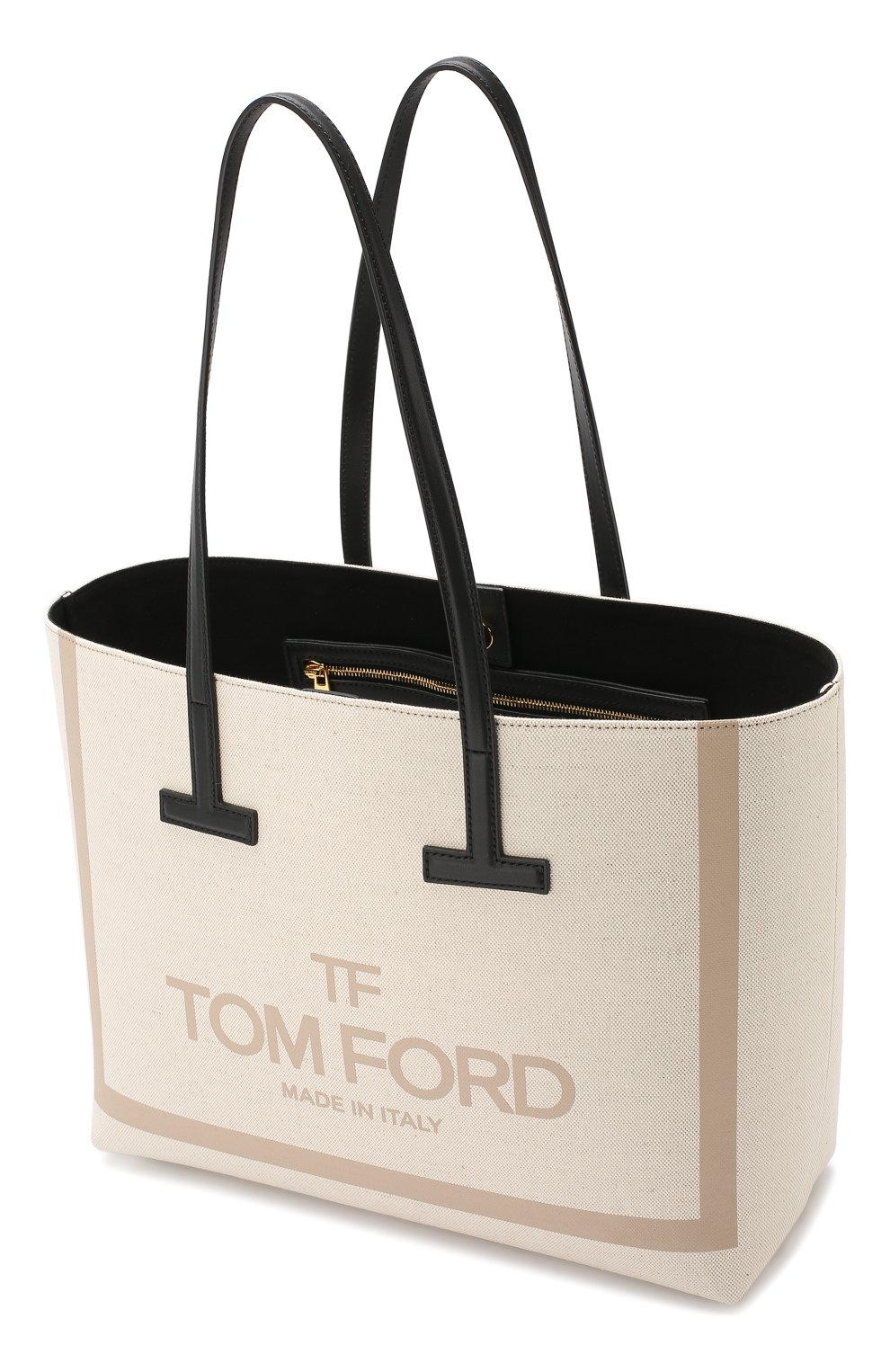 Женская сумка t tote small TOM FORD кремовая цвета, арт. LM955T-F33 купить в ЦУМ | Фото №4 Сумка T Tote small Tom Ford кремовая цвета | Фото №4