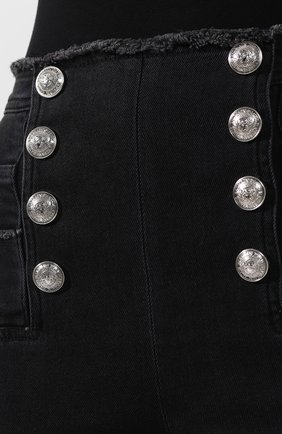 Женские черные джинсы с завышенной талией Balmain, арт. RF15307/D027 купить в ЦУМ | Фото №5 Джинсы с завышенной талией Balmain черные | Фото №5