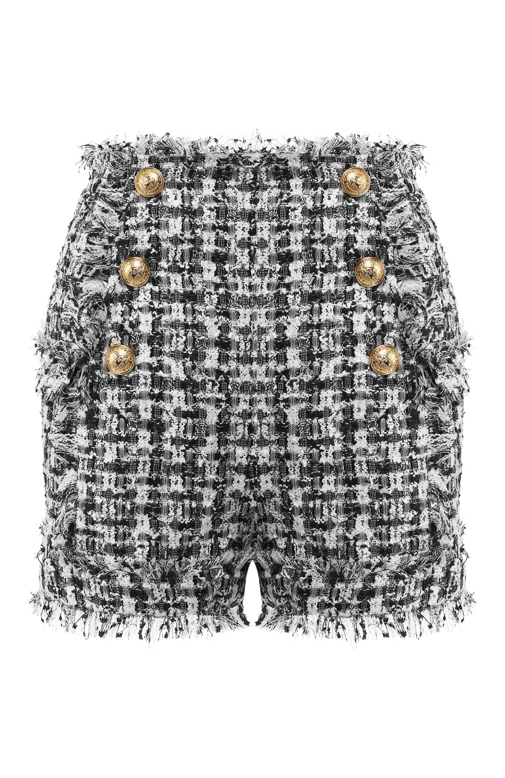 Буклированные шорты Balmain белые | Фото №1