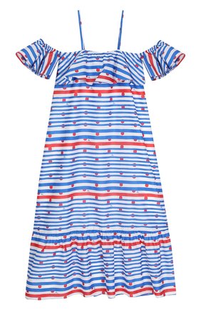 Детское хлопковое платье SONIA RYKIEL ENFANT голубого цвета по цене 19700 руб., арт. 19S1DR17 | Фото 2 Детское хлопковое платье SONIA RYKIEL ENFANT голубого цвета, арт. 19S1DR17 | Фото 2 (Рукава: Короткие, С открытыми плечами; Материал внешний: Хлопок; Статус проверки: Проверено, Проверена категория; Случай: Повседневный; Принт: С принтом; Девочки Кросс-КТ: Платье-одежда; Ростовка одежда: 6 лет | 116 см, 8 лет | 128 см, 10 - 11 лет | 140 - 146см, 12 лет | 152 см)