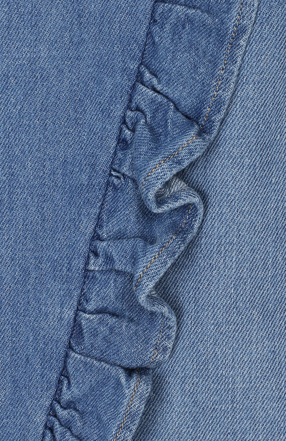 Детская джинсовая юбка INDEE голубого цвета, арт. ENGLISH/DENIM/12Y-16Y | Фото 3 (Кросс-КТ: Деним; Материал внешний: Хлопок, Деним; Статус проверки: Проверена категория)