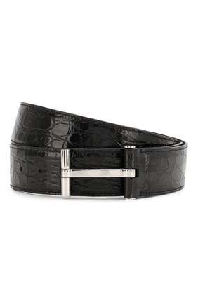 Мужской ремень из кожи каймана TOM FORD черного цвета по цене 106000 руб., арт. TB154P-A19/CYAC | Фото 1 Мужской ремень из кожи каймана TOM FORD черного цвета, арт. TB154P-A19/CYAC | Фото 1