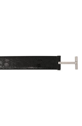 Мужской ремень из кожи каймана TOM FORD черного цвета по цене 106000 руб., арт. TB154P-A19/CYAC | Фото 3 Мужской ремень из кожи каймана TOM FORD черного цвета, арт. TB154P-A19/CYAC | Фото 3