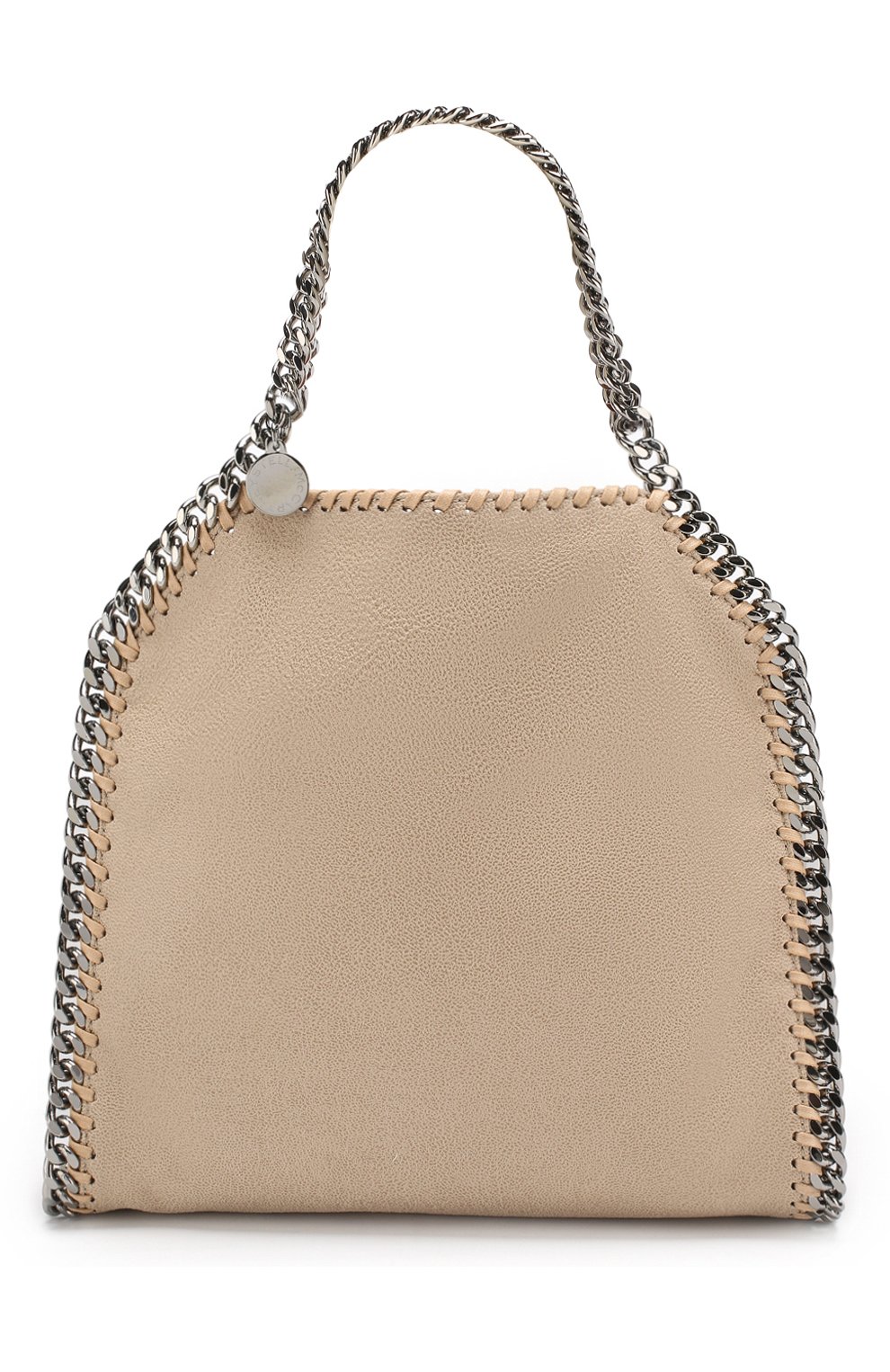 Сумка-тоут Falabella Shaggy Deer mini из экокожи Stella McCartney кремовая цвета | Фото №1